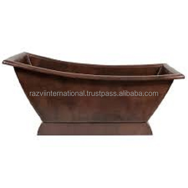 Oval shape copper bath tub