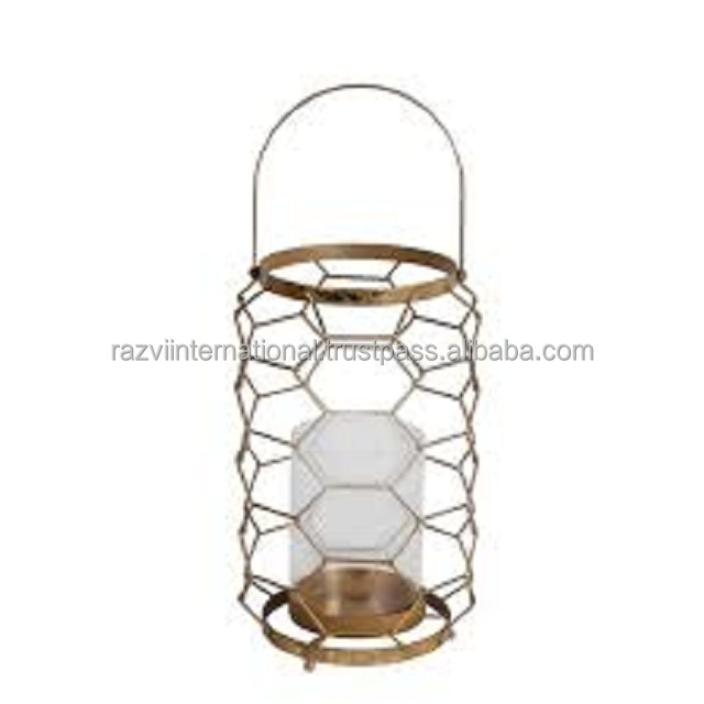 Copper plated iron wire handmade candle tea light votive for home and holy places decoration