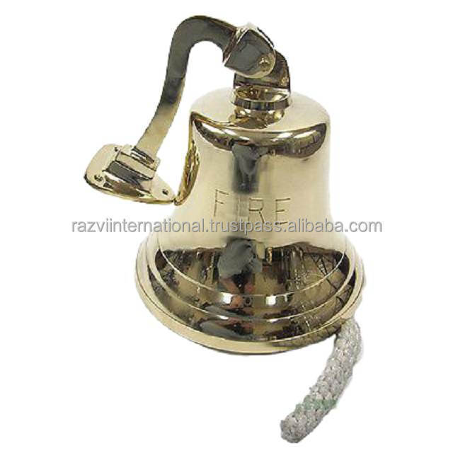 High quality Antique Brass Wall Mount Marine Hanging Bell Nautical Home Decor Door Bell