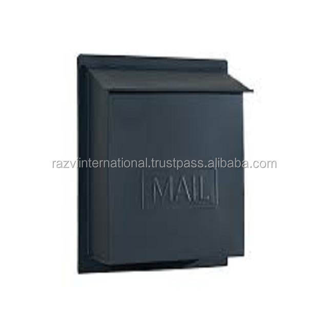 Blue colour metal mail box for outdoor