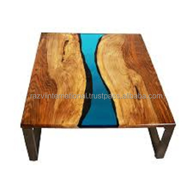 Solid wood fancy design epoxy counter top river table