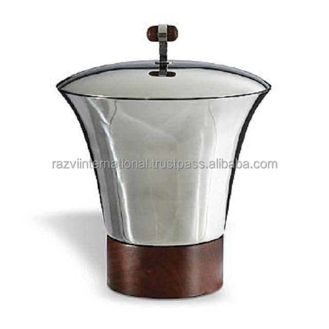 White color Wine Tool fancy mini champagne ice bucket stainless steel insulated metal ice bucket spherical ice cooler