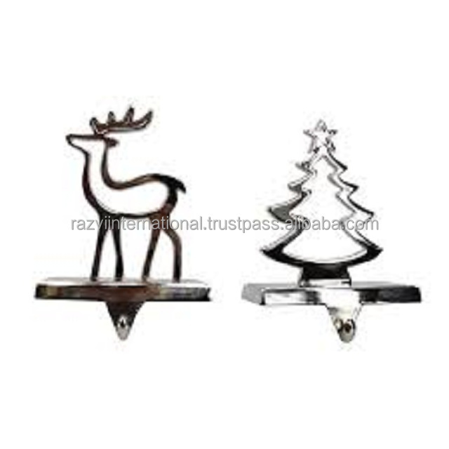 Metal Tree Shaped Stocking Holder In New Style Metal For Christmas Stocking Holder