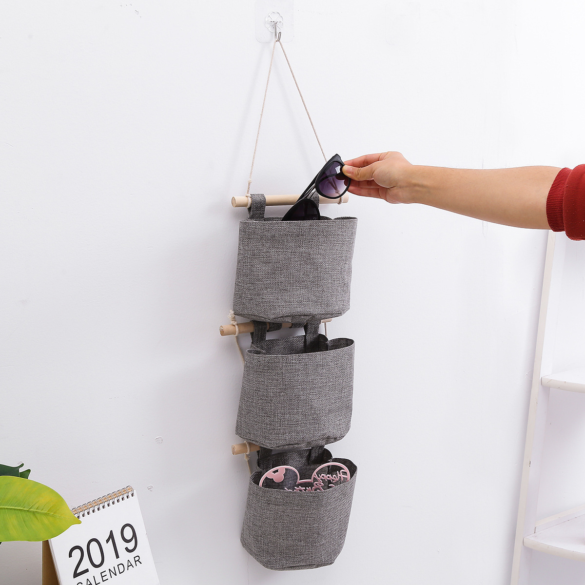 Detachable Wall Mount Hanging Organizer Hanging Storage Basket The Bed Storage Container Bag organizer