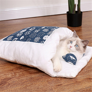 ROBBEN four seasons Cat litter Cotton cat sleeping bag closed removable washable cat quilt winter warm sleeping bag dog kennel