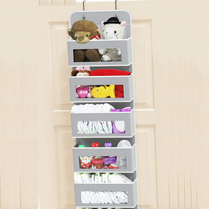 Wardrobe Storage Bag Shoe Storage Bag Fabric Hanging Pocket Organizer with 4 Remote-Sized Width Pockets