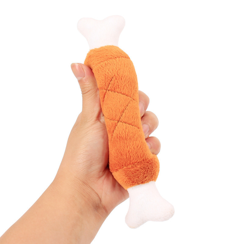 Dog toy plush sound simulation chicken leg bone pet toy supplies wholesale