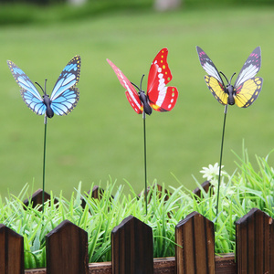 Butterflies Garden Yard Planter Colorful Whimsical Butterfly Stakes Decoracion Outdoor Decor Flower Pots Decoration