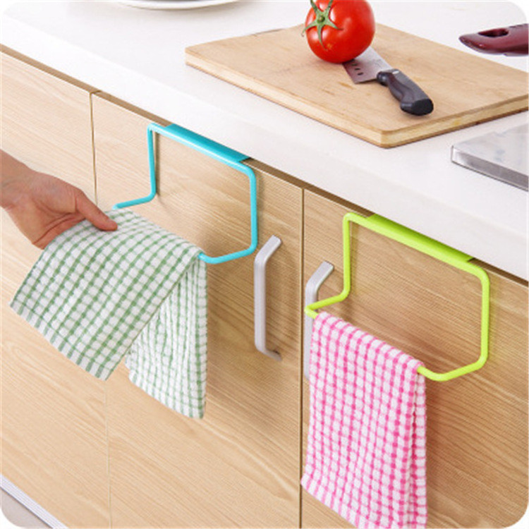 ROBBEN Plastic Hanging Holder Towel Rack Multifunction Cupboard Cabinet Door Back Kitchen Accessories Home Storage Organizer