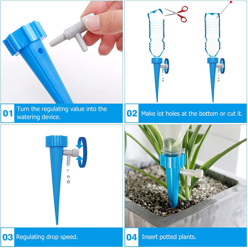 Automatic Drip Irrigation System Self Watering Spike for Flower Plants Greenhouse Garden Adjustable Auto Water Dripper Device