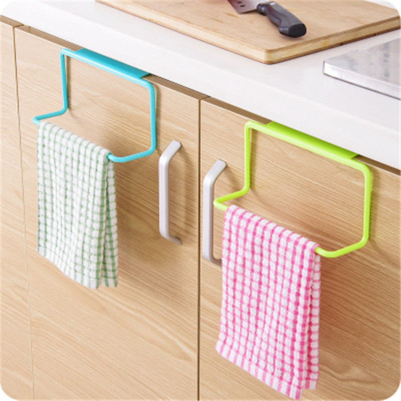 ROBBEN Plastic Hanging Holder Towel Rack Multifunction Cupboard Cabinet Door Back Kitchen Accessories Home Storage Organizer