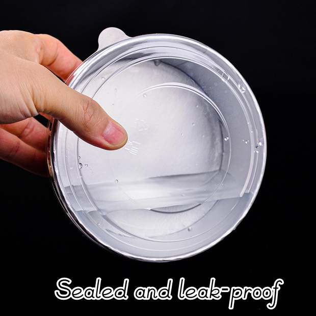 Disposable Aluminum Foil Paper Bowl Food Grade Thickened Paper Lunch Box Insulated Light Food Takeaway Packing Box Snack Bowl