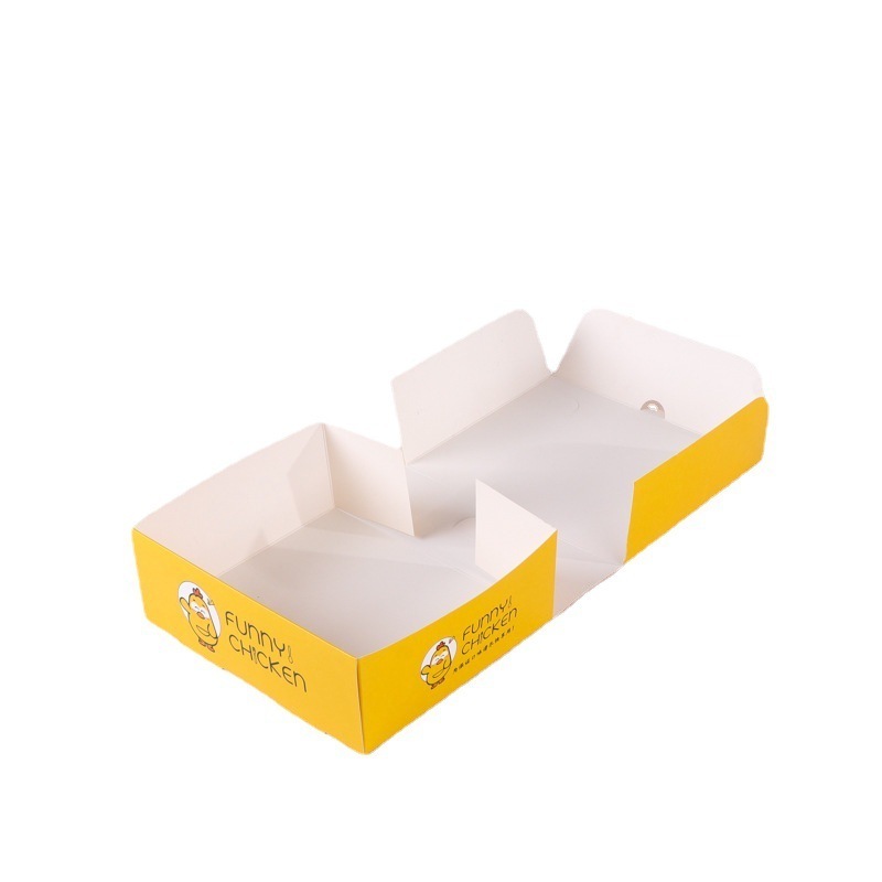 Wholesale Customized Size Disposable Take Away Fried Chicken Cardboard Containers Food Packaging Paper Boxes