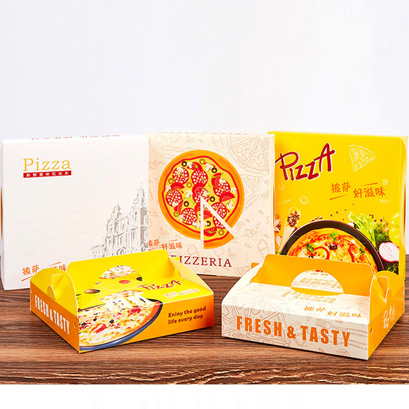 Wholesale 8 10 12 16 Inch Reusable Pizza Carton Custom Printed Corrugated Paper Packaging Cheap Pizza Box