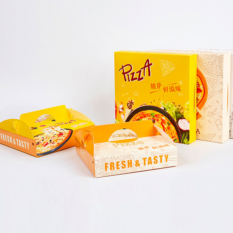 Wholesale 8 10 12 16 Inch Reusable Pizza Carton Custom Printed Corrugated Paper Packaging Cheap Pizza Box