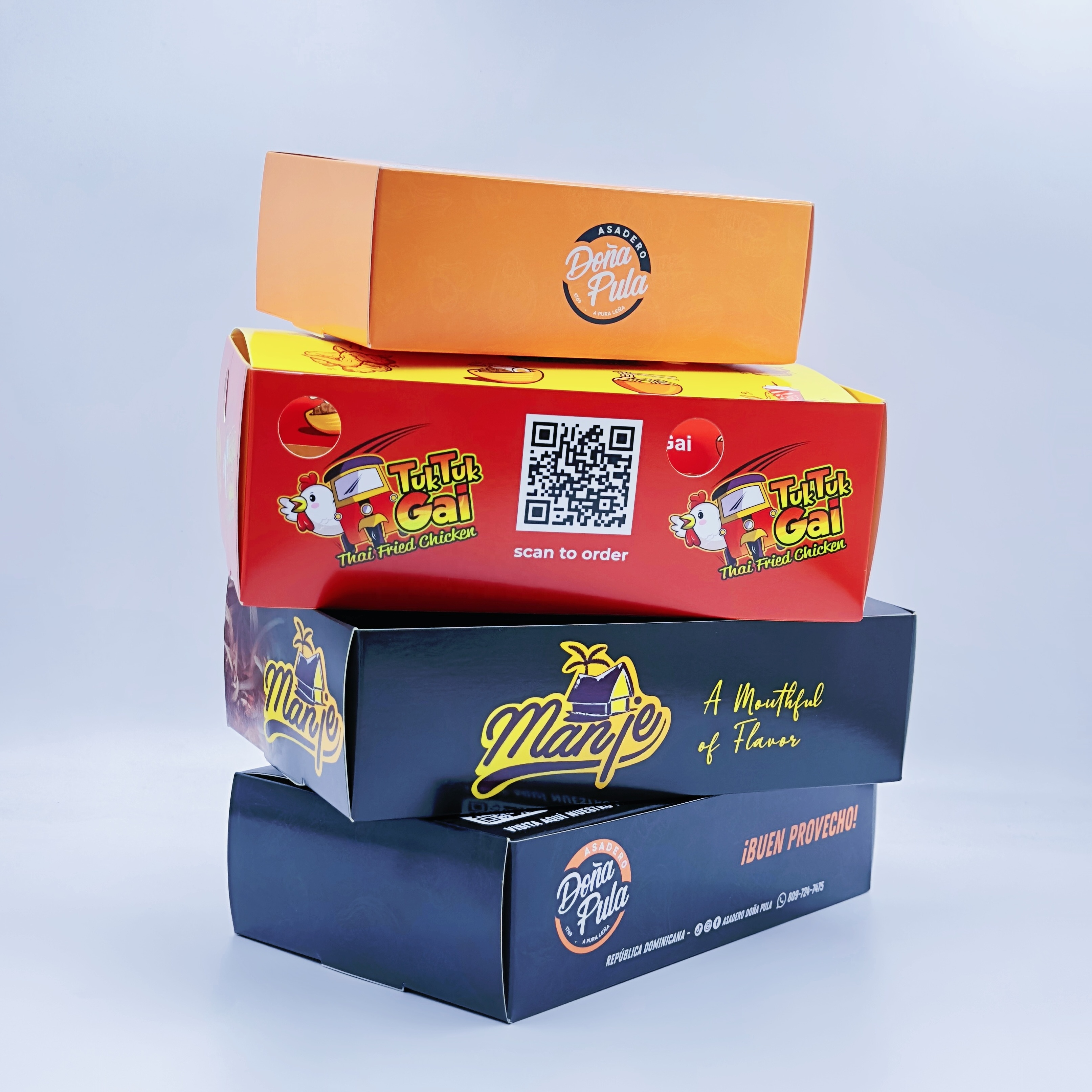 Custom Printed Logo Kids Hamburger Burger Fast Food Box Paper Container French Fries Fried Chicken Wing Snacks Paper Packaging B