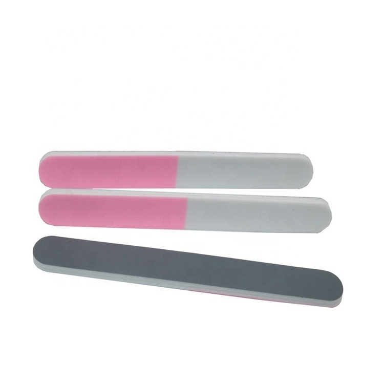 Factory Direct Wholesale Quick Amazing Shine Nail Files 3 Ways Portable Pink Nail File Custom Logo