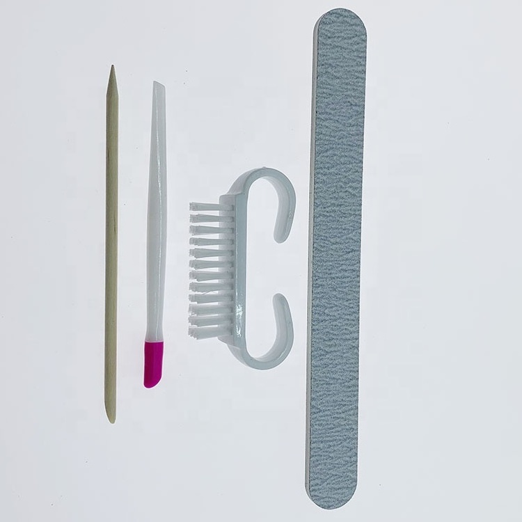 Disposable pedicure kit Travel Beauty Tools Disposable Nail Brush Zebra Nail File Wood Pusher Manicure Kit