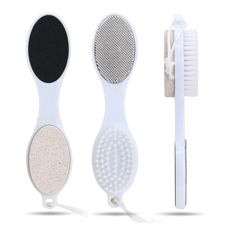 4 in 1 multi-function bath pumice pedicure foot file soft bath pumice stone brush