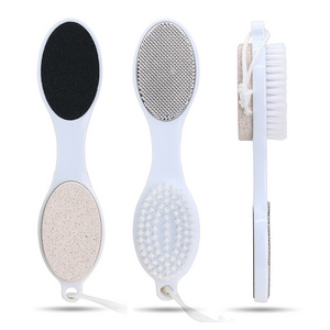 4 in 1 multi-function bath pumice pedicure foot file soft bath pumice stone brush