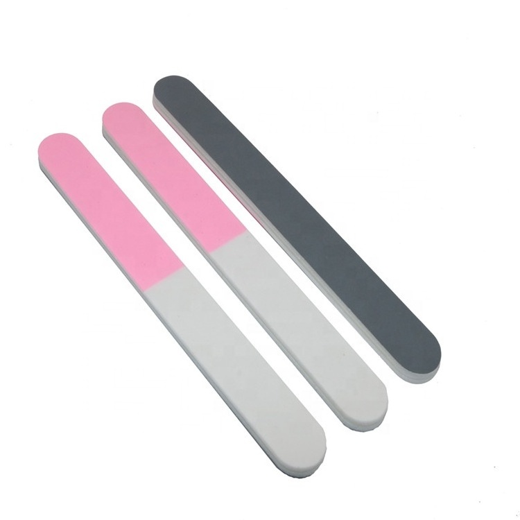 Factory Direct Wholesale Quick Amazing Shine Nail Files 3 Ways Portable Pink Nail File Custom Logo