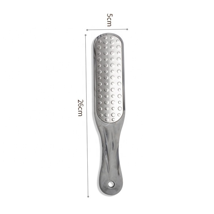 Custom Logo Foot Grater Rasp Foot Scraper 304 Stainless Steel Metal Foot File Callus Remover