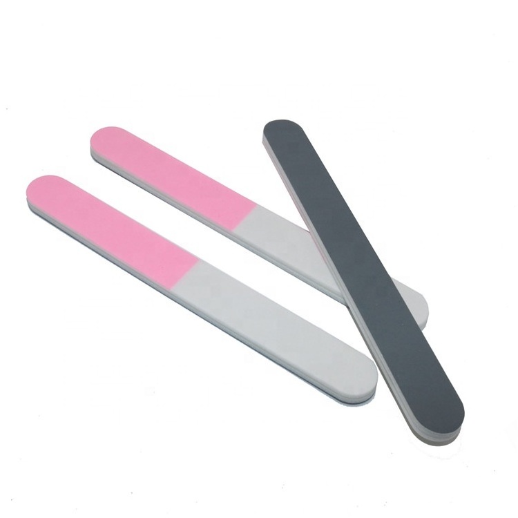 Factory Direct Wholesale Quick Amazing Shine Nail Files 3 Ways Portable Pink Nail File Custom Logo