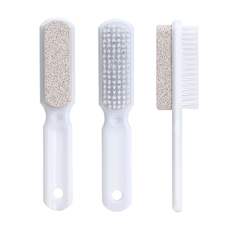 Hot Sale Spa Both Tool Foot Brush With Pumice Stone Double Sided Pedicure Natural Pumice Stone Brush