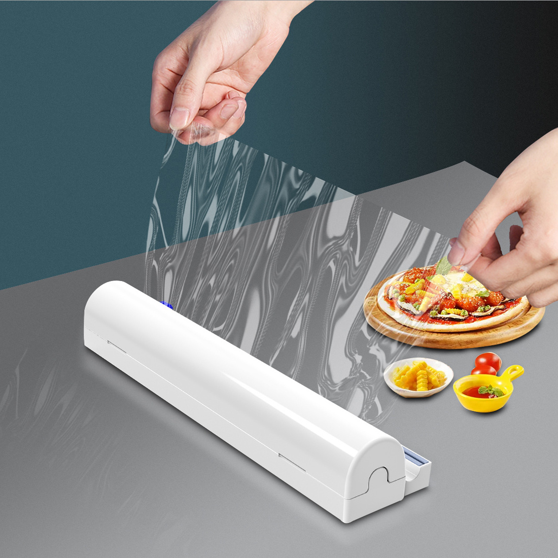 Kitchen Wholesale Customized Food Grade Cutting Cling Film Pc Material Plastic Wrap Dispenser