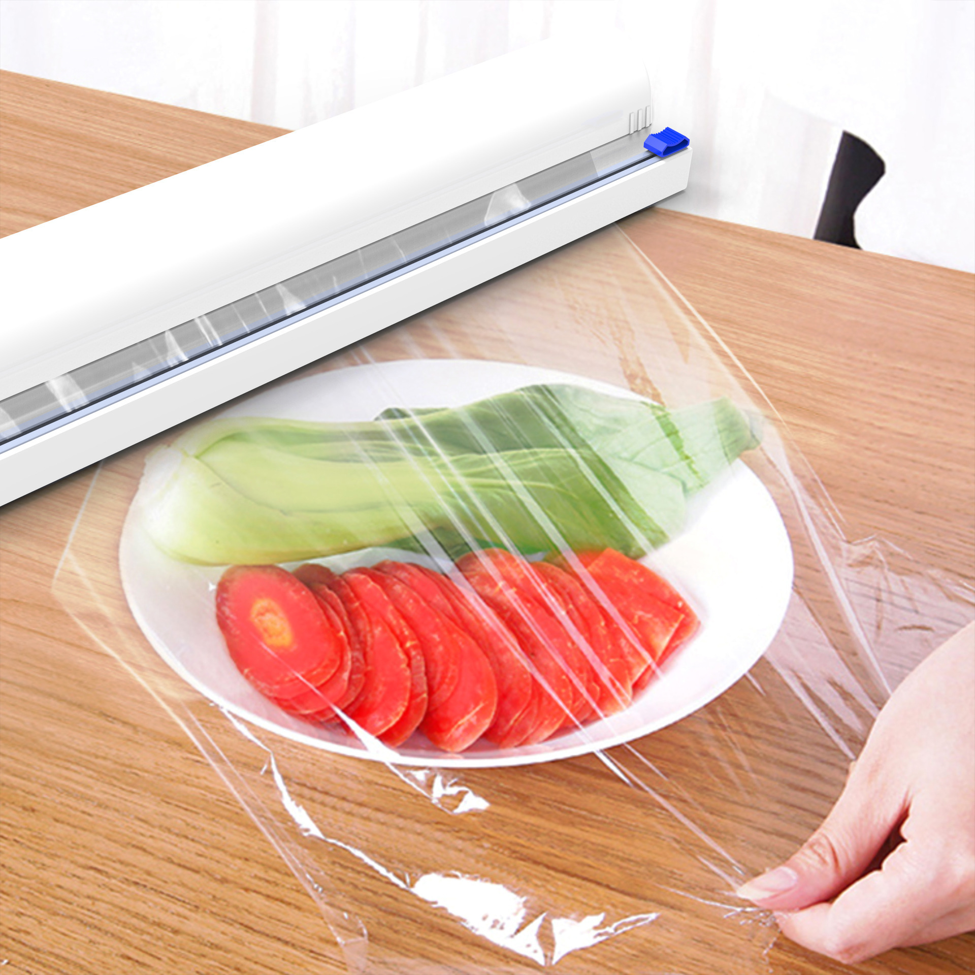 Wholesale Cling Wrap Dispenser With Slide Cutter Aluminum Film Wrap Dispenser Kitchen