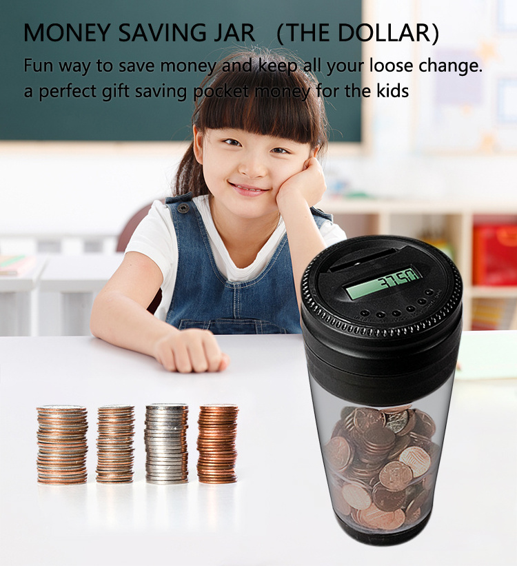 Counting Customized USD RMB Electronic Banking Digital Children's Large Deposit Cup Ballot Collection