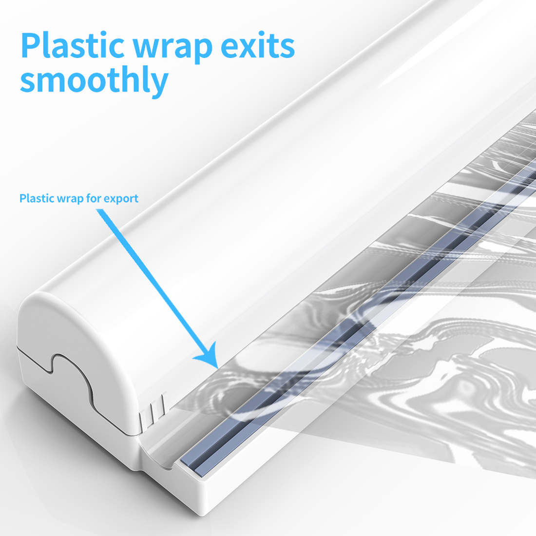 With Plastic Wrap Dispenser With Slide Cutter Reusable Cling Film Dispenser Life Hack Gadgets Kitchen