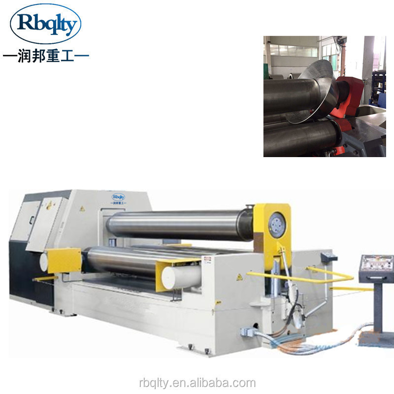 cnc 4 roller plate small rolling machine for stainless steel cone forming