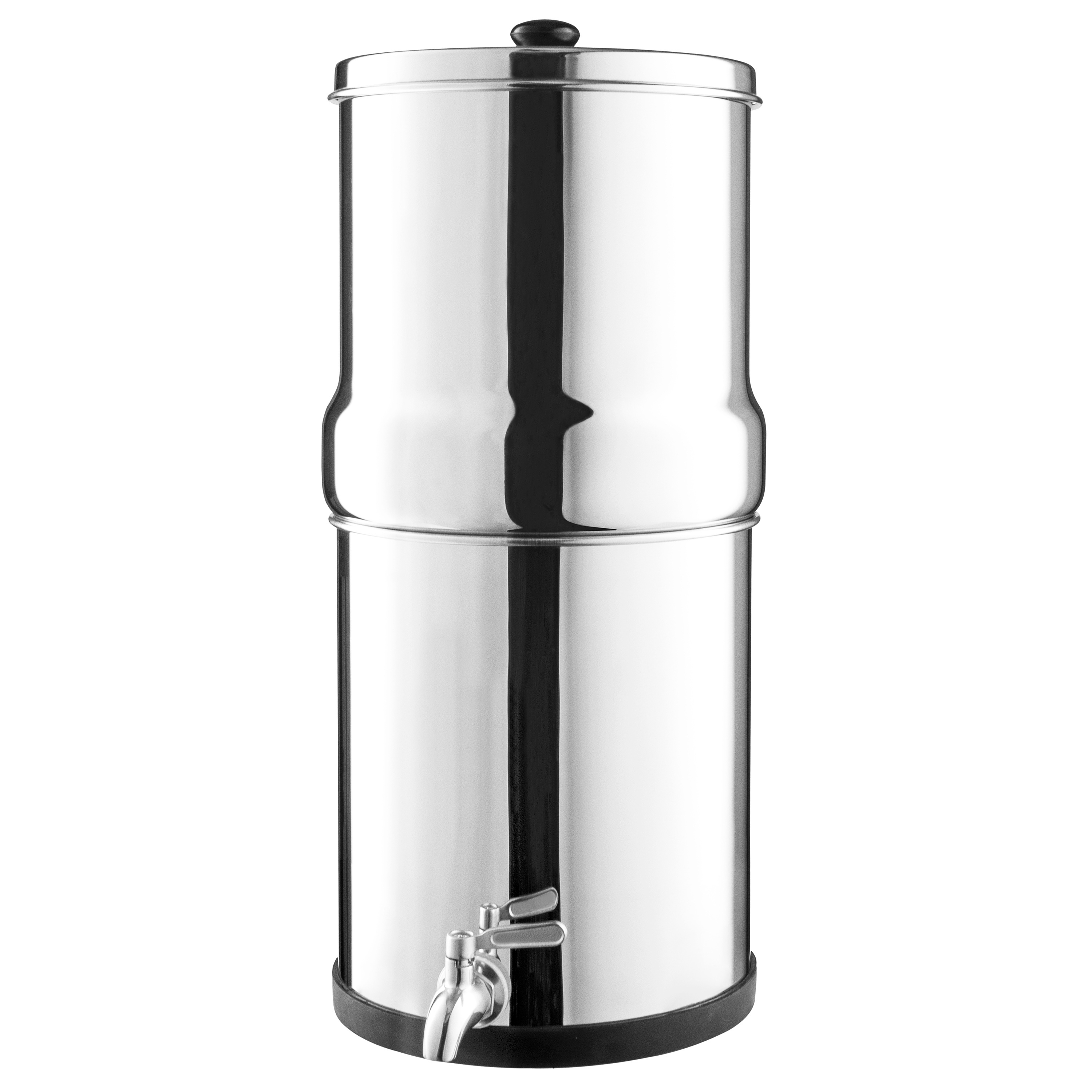 304 Grade 8 Liter Stainless Steel Water Filter with Carbon Cartridges Drinking Cooking Outdoor Use Household Gravity Filter