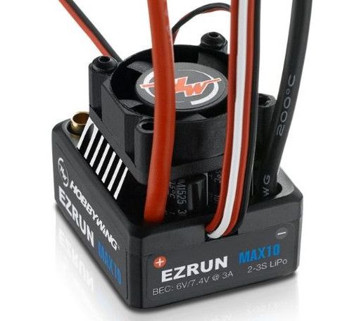 Hobbywing EZRUN MAX10 BEC Waterproof 2-3S Brushless ESC