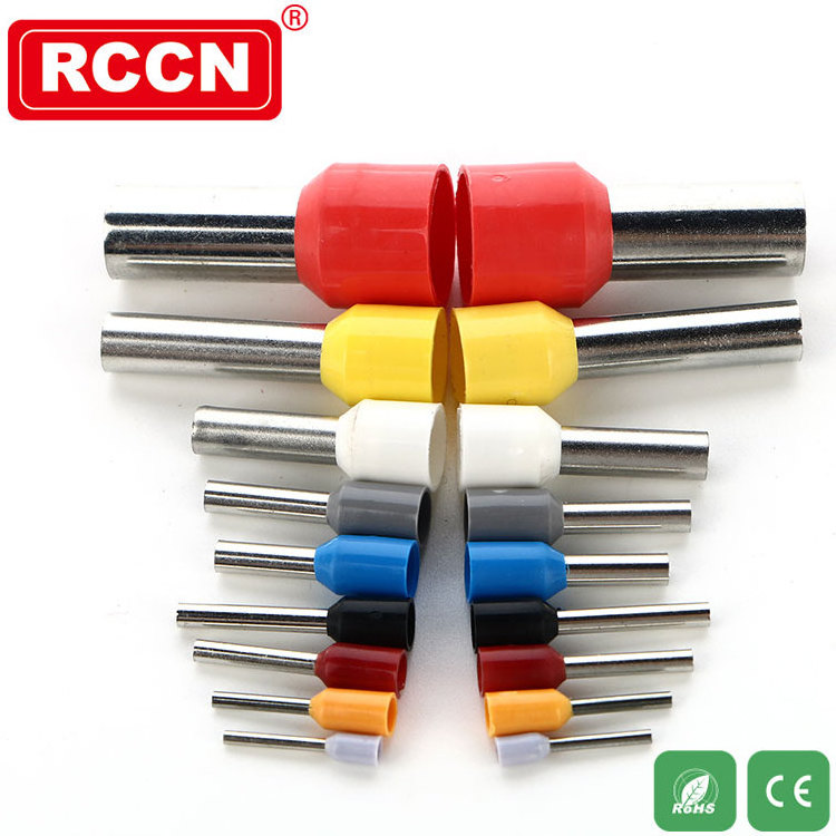 RCCN PP Coated Terminal ET0.75-8 Plastic Coated Terminal Copper Cable Lugs Copper Terminal Ends