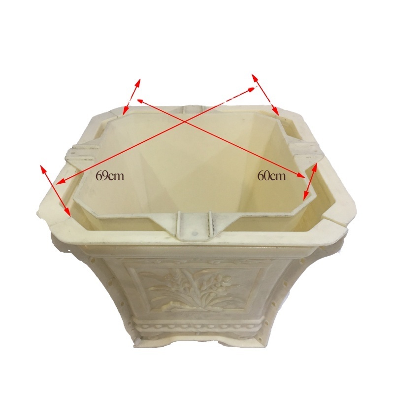 Square Extrusion Plastic Flower Pot Liners Molds Cement With Best Price