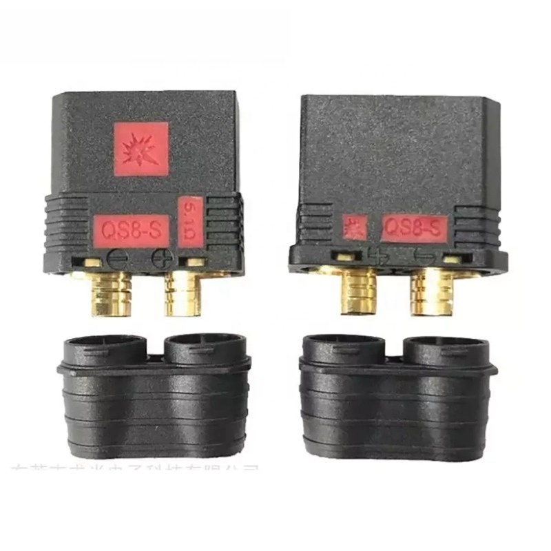 1Pair QS8-S Heavy Duty Battery Connector Anti-Spark Gold Connector Large Power Plug for RC Plant Protection Drone Car Model