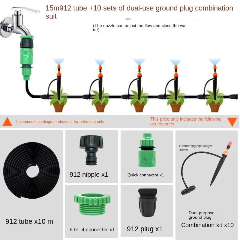 10m  Tube  Hose Semi-automatic Watering Kits for Indoor Vegetable Garden Kit Irrigation Set