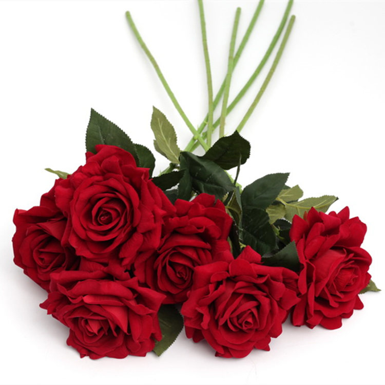 Artificial Flower Rose manufacturers bulk wholesale high quality red plastic latex decorative flowers Fleur Artificielle