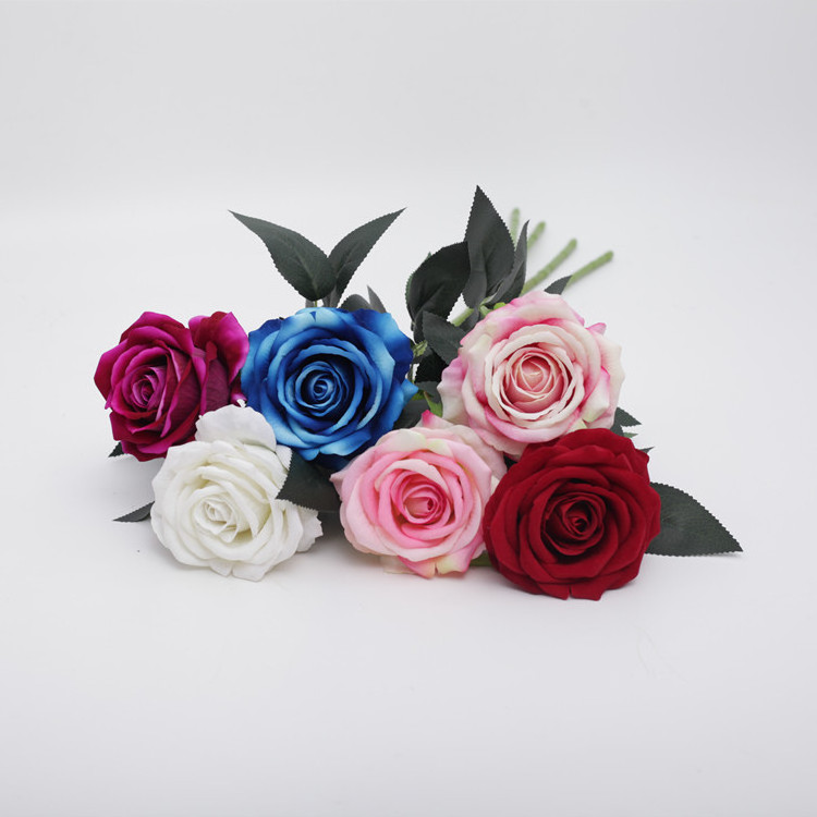 Artificial Flower Rose manufacturers bulk wholesale high quality red plastic latex decorative flowers Fleur Artificielle