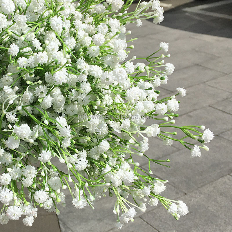 Wholesale artificial white Gypsophila Bouquet centerpiece Wedding Decoration White Real Touch Artificial Baby breath Flower