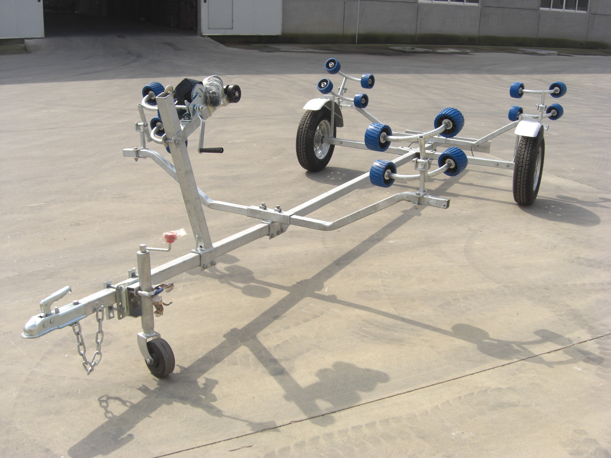 Hot Dipped Galvanized Folding Boat Trailer For Inflatable Boat