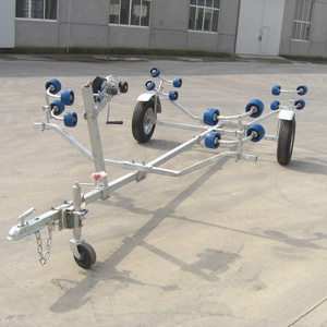 Hot Dipped Galvanized Folding Boat Trailer For Inflatable Boat