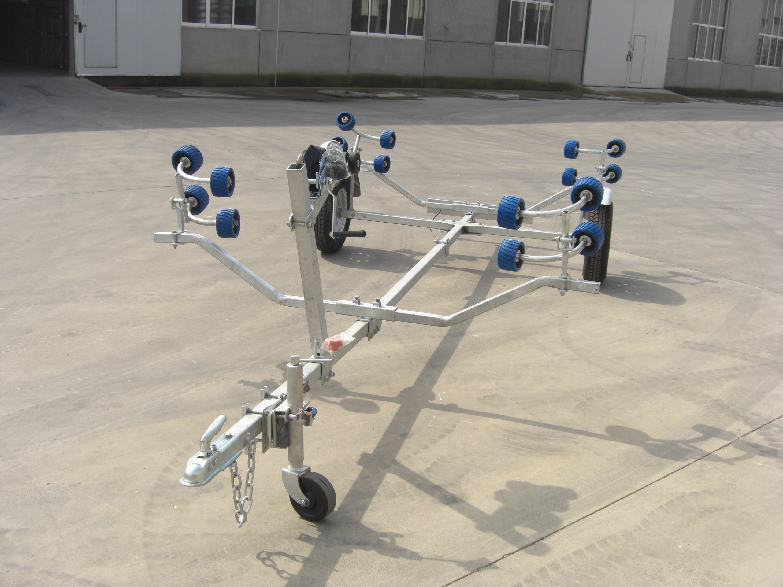 Hot Dipped Galvanized Folding Boat Trailer For Inflatable Boat