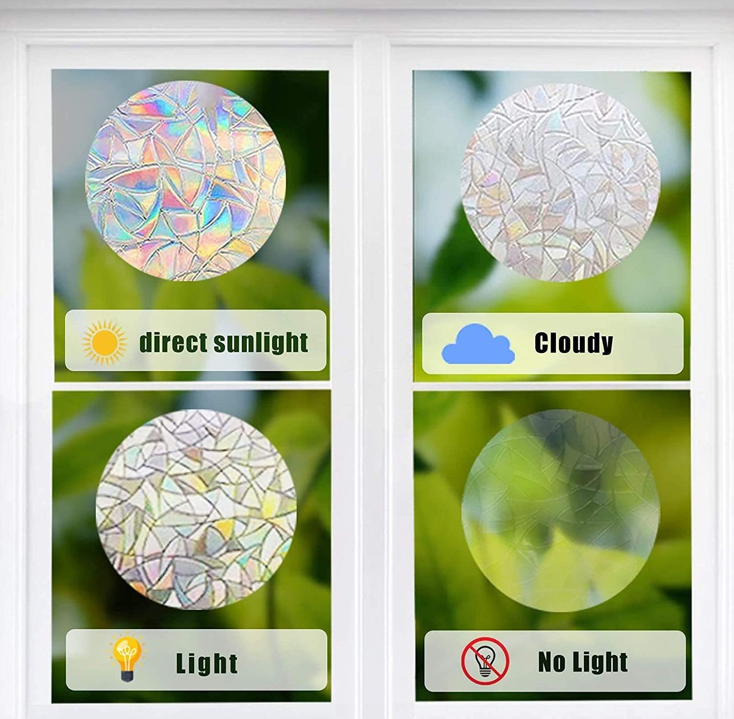 2023 New Rainbow Prism Electrostatic Glass Stickers PVC Leaves Static Window Stickers Suncatcher Sticker Sun Catcher Wall Decal