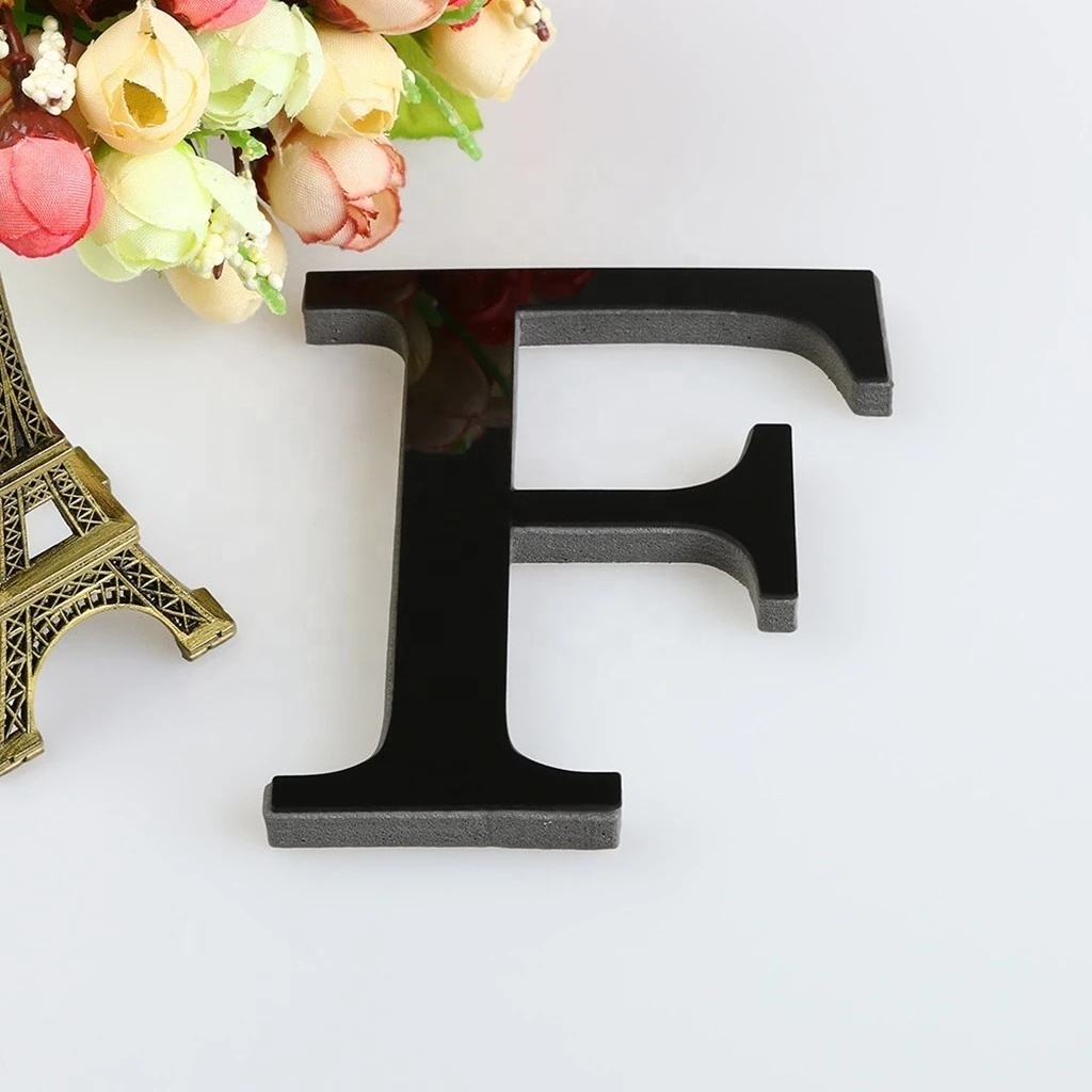 10CM 3D Mirror Letters Wall Stickers For Logo Name Alphabet Wedding Love Letters English Wall Home Decor