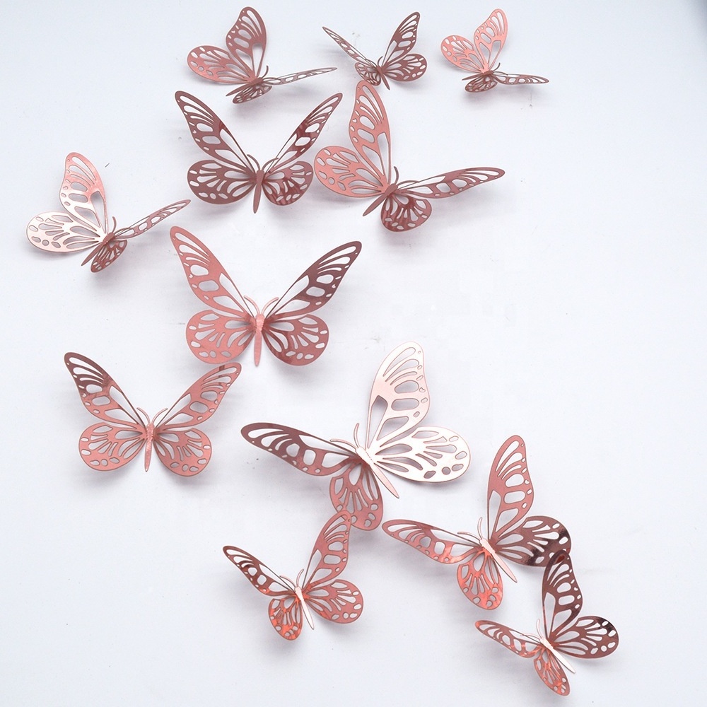 12pcs 3D Butterfly Wall Stickers Wedding Wall Decorative Sticker Butterflies On The Wall Stickers