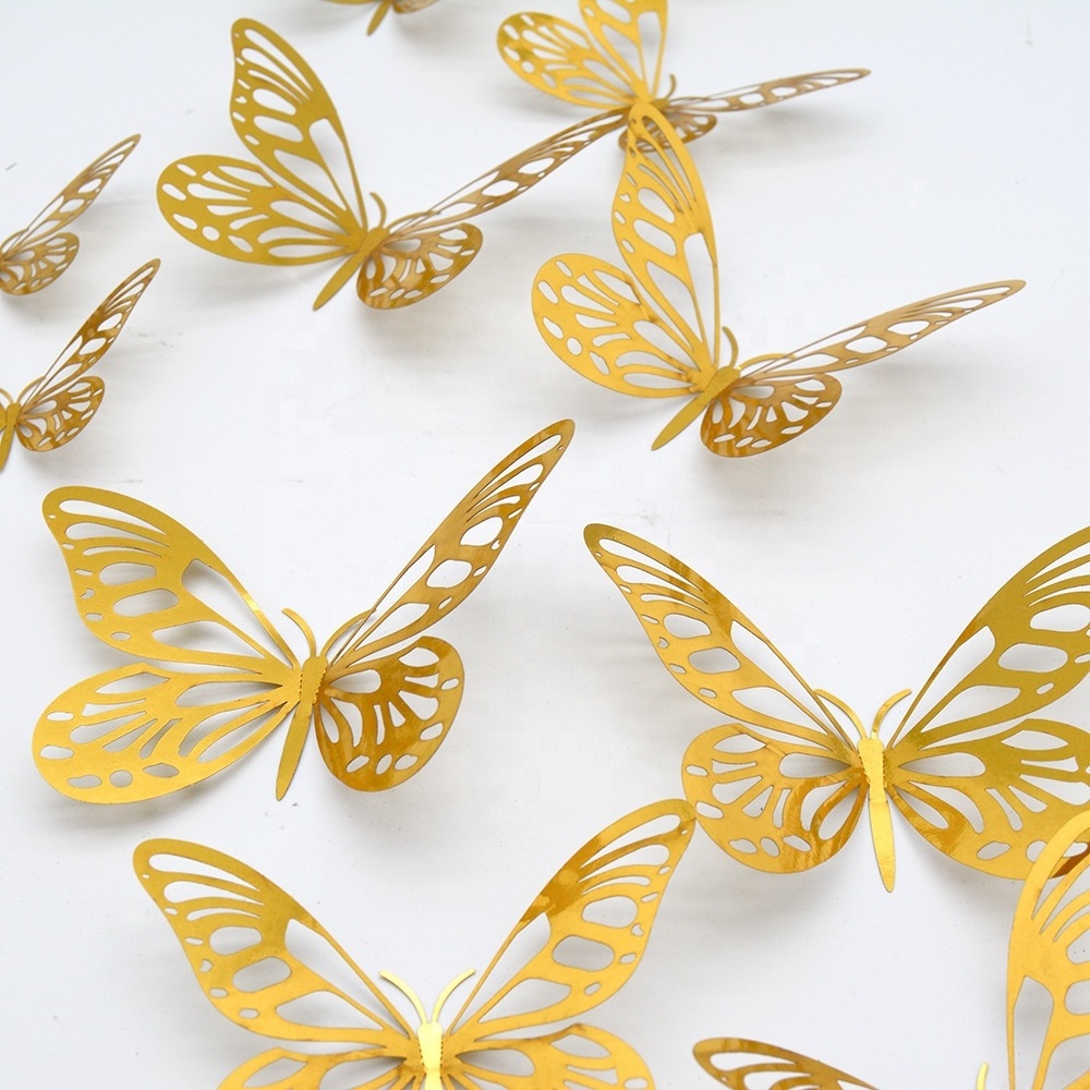 12pcs 3D Butterfly Wall Stickers Wedding Wall Decorative Sticker Butterflies On The Wall Stickers