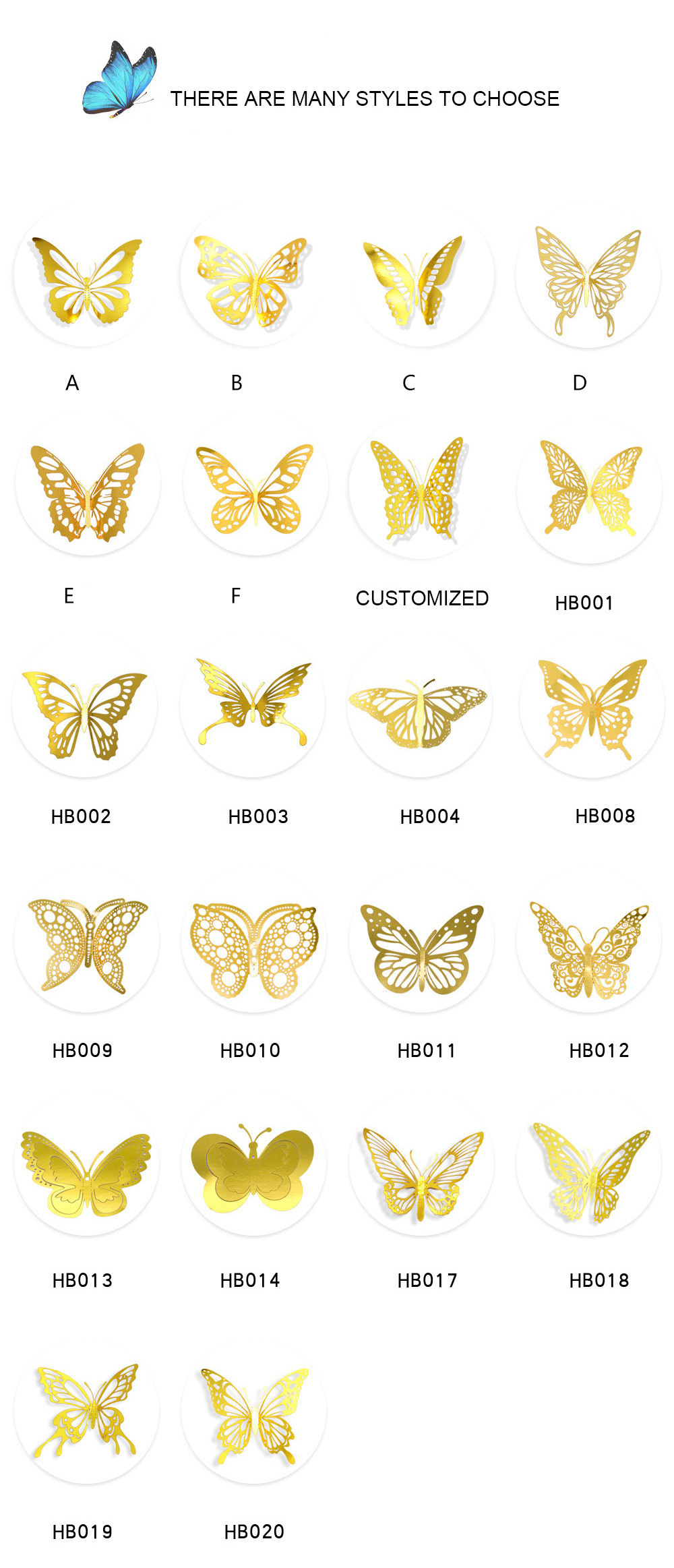 12pcs 3D Butterfly Wall Stickers Wedding Wall Decorative Sticker Butterflies On The Wall Stickers